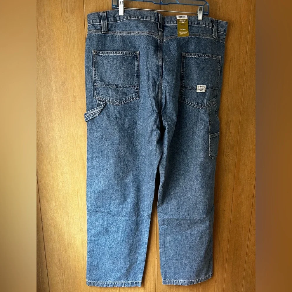 Signature by Levi Strauss Relaxed Blue Denim Wide Leg Jeans Size 42x32